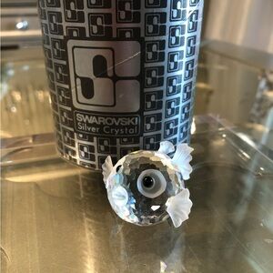 SWAROVSKI RETIRED SILVER CRYSTAL 1987 SMALL BLOWFISH